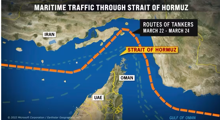 ဟော်မုဇ်ရေလက်ကြားမှ ထွက်ခွာမည့် ရေနံတင်သင်္ဘောအချို့ အီရန်၏ ‘တီဟီရန် အကောက်ဂိတ်’ တွင် ဒေါ်လာသန်းချီ ပေးဆောင်ရ