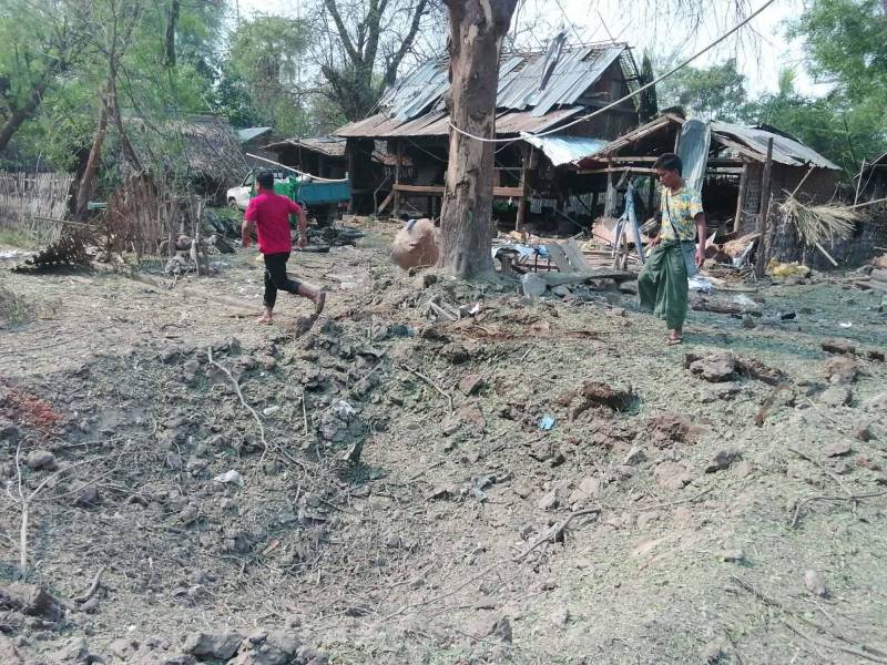 သင်္ကြန်အတက်နေ့ ပေါက်မြို့နယ်တွင် လေကြောင်းတိုက်ခိုက်ခံရပြီး ၂ ဦးသေဆုံး၊ ၅ ဦးဒဏ်ရာရ